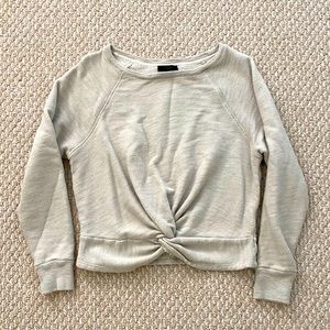 J Crew Cropped Twist Oatmeal Sweatshirt S/M